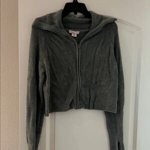 Sincerely Jules Olive Zip Knit Top